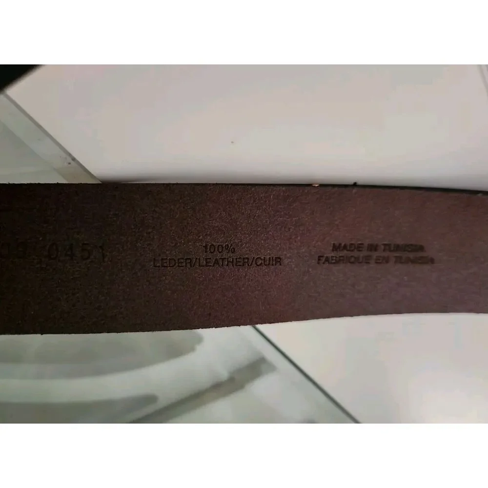 Olsen Women's Belt 100% Leather Tan Color‎ With Floral Medallion Buckle Size 6